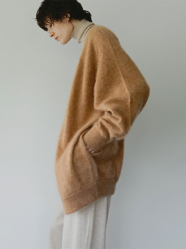 SANTEカシミヤヘアリーニットカーディガン