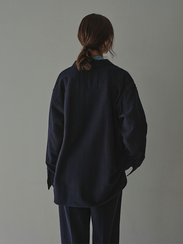 ウールツイルオーバーサイズシャツ