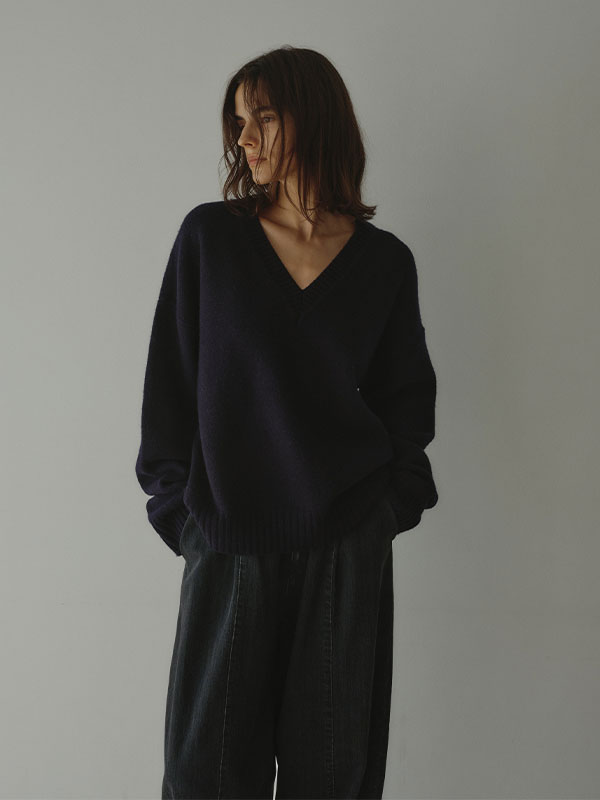 Vネック2wayニットプルオーバー