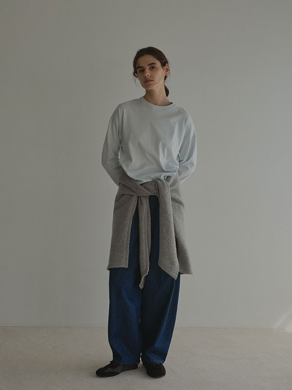 レイヤードニットラップスカート