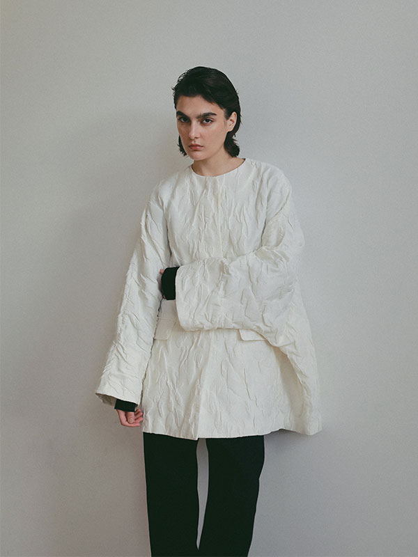 SANTEドルマンスリーブジャガードコート