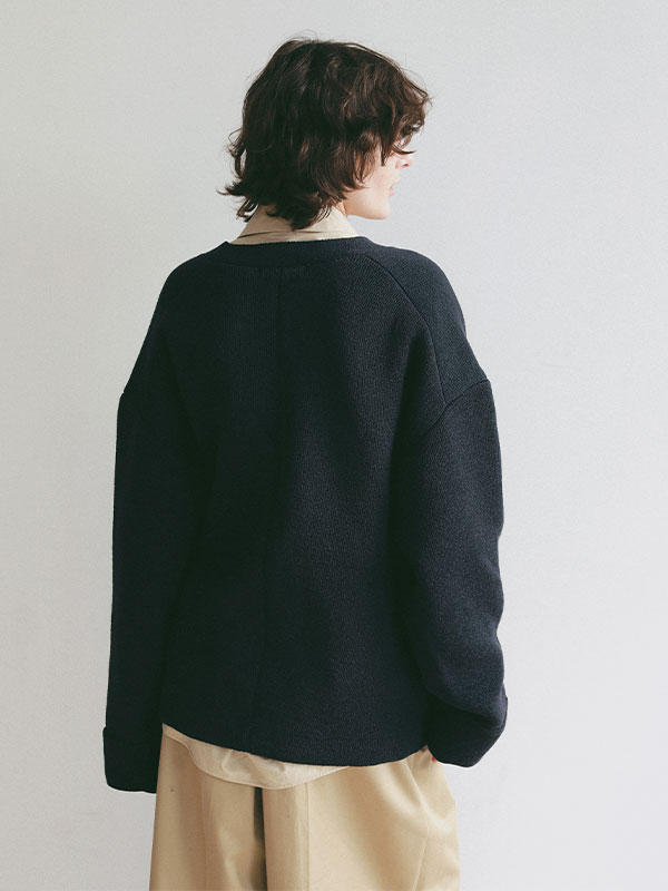 ダブルフェイスＶネックニットカーディガン