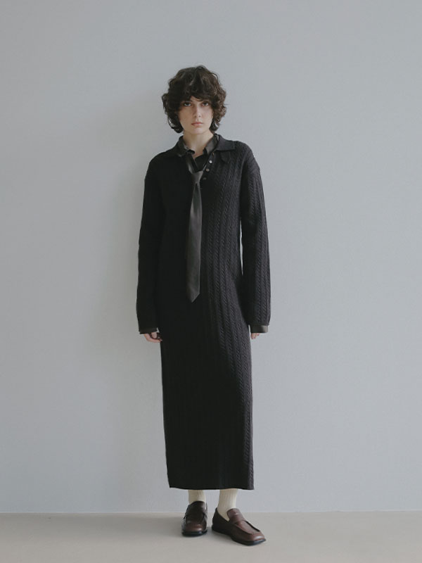 キュプラネクタイオーバーサイズシャツ