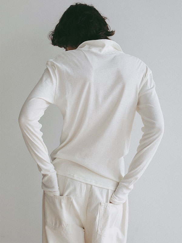 ガーゼフライスフロントオープンプルオーバー