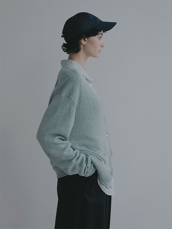 リリヤーンリネンVネックカーディガン