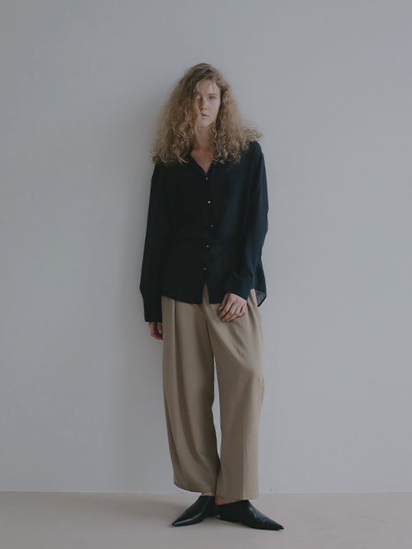 シアーコットンシャツ