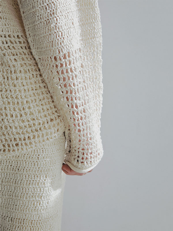 シアークロシェニットプルオーバー