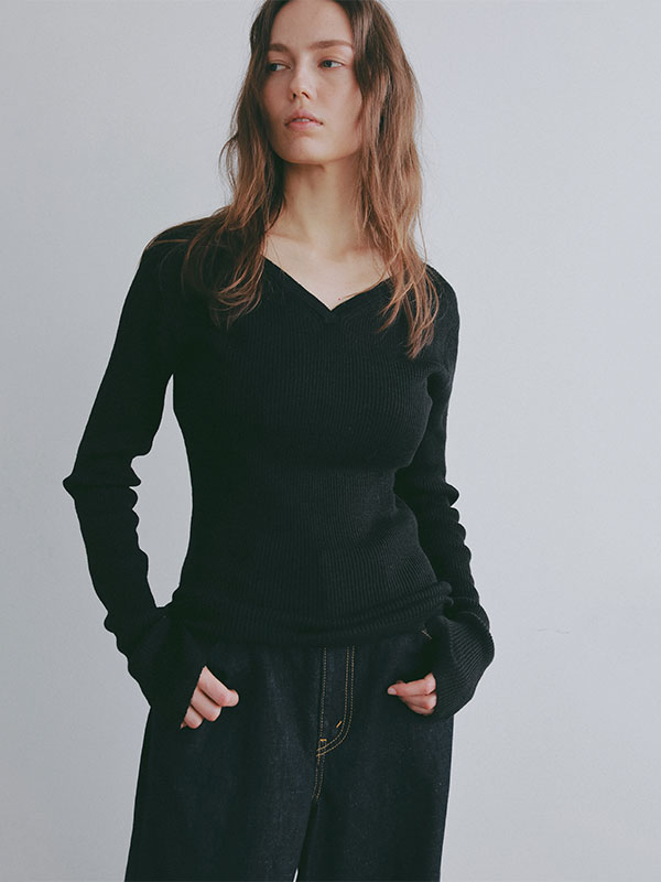 リネンヘルシーニットプルオーバー