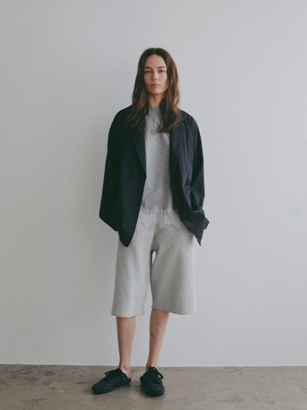 ダブルフェイスニットハーフパンツ(S GREY): ボトムス │ ETRE TOKYO