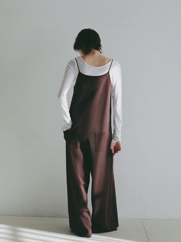 キャミソールニットオールインワン