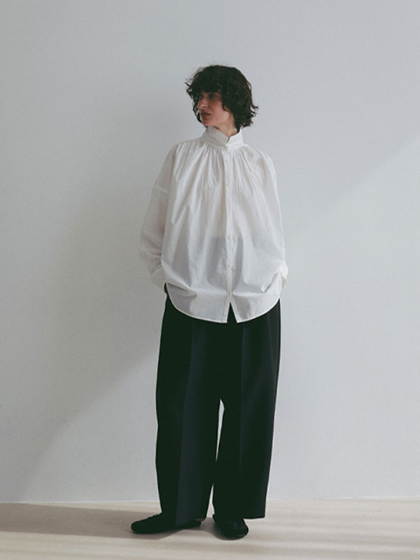 ダブルクロスハイウエストタックパンツ