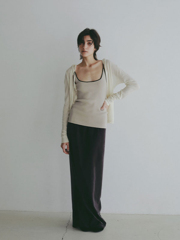 キュプラジャージロングスカート