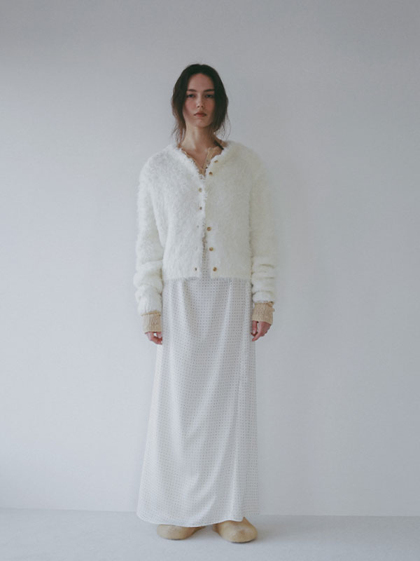 フェザーヤーンニットカーディガン