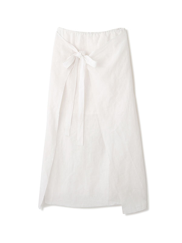 レイヤードラップリネンスカート(S WHITE): ボトムス │ ETRE