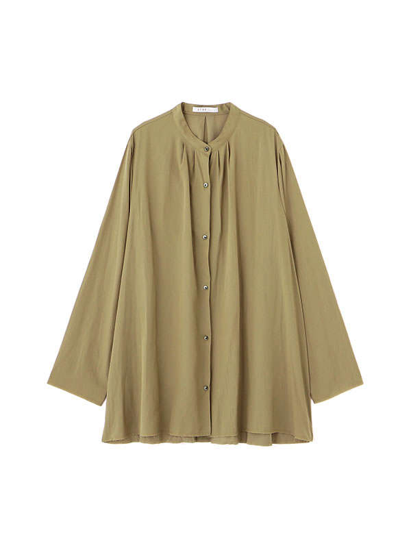 ETRE TOKYO 24AW バンドカラーフレアシャツ ベージュ