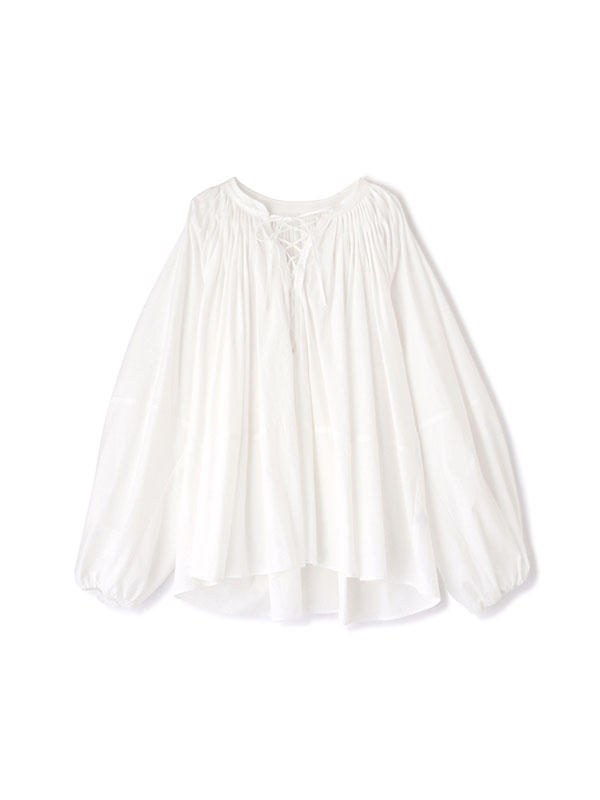 ハンドタックレースアッププルオーバー(F WHITE): トップス
