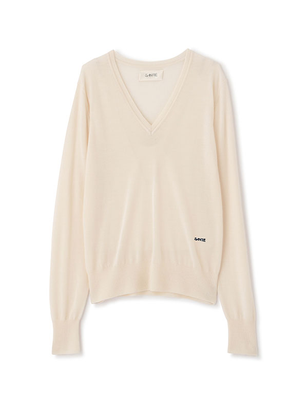 ニット セーター SANTEシルクカシミヤVネックニットプルオーバー レディース SANTEシルクカシミヤVネックニットプルオーバー(F OFF WHITE