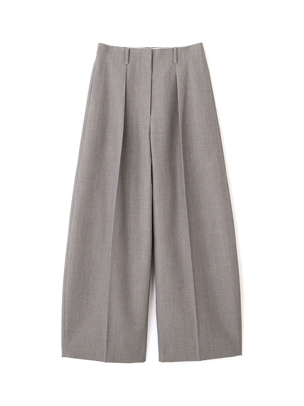 SANTEセンタークリースセミワイドパンツ(S GREY): ボトムス
