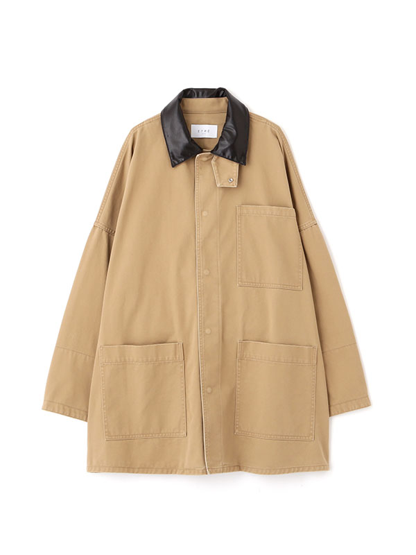 コンビネックワークディティールジャケット(S BEIGE): アウター