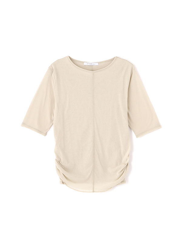 サイドギャザーレイヤードTee(F BEIGE): トップス │ ETRE TOKYO