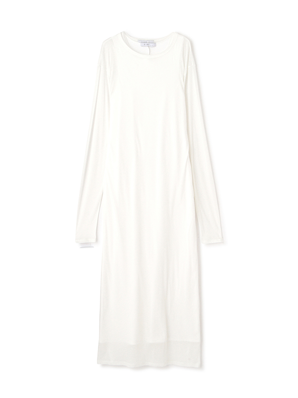 レイヤードストレートシルエットワンピース(F WHITE