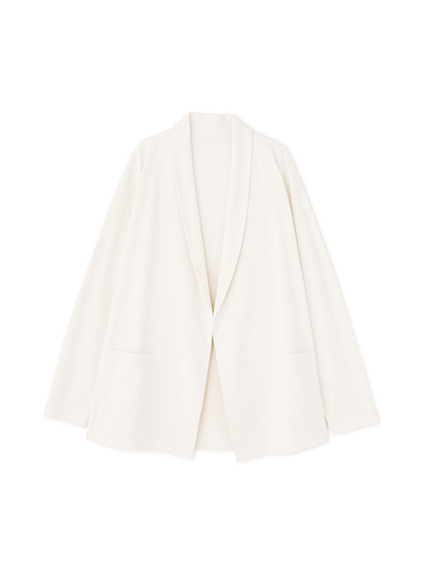 three dots パウダリーコットンジャケット(M OFF WHITE