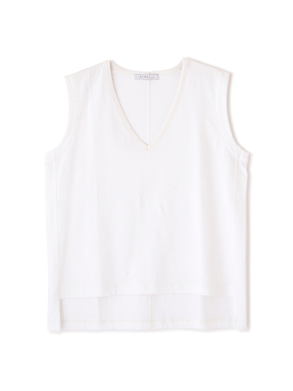 入荷nowオンラインストア ヘンプコットンスリーブレスプルオーバー(F トップス WHITE): トップス