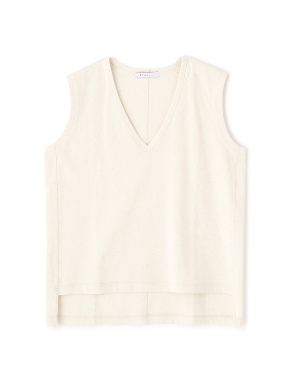 ヘンプコットンスリーブレスプルオーバー(F WHITE): トップス