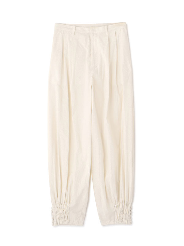 ETRE TOKYO コットンシルクカーヴィーパンツ コットンシルクカーヴィーパンツ(S OFF WHITE): ボトムス