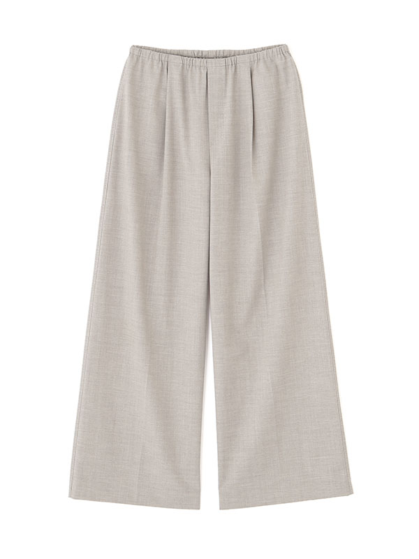 SANTEウエストドロストセミワイドパンツ(S GREY): ボトムス