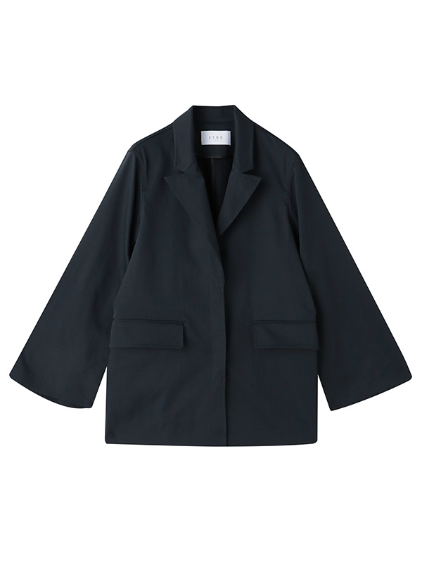 ETRE TOKYO 25SS ダブルサテンバンドカラーシャツ ブラウン ETRE TOKYO 25SS ダブルサテンバンドカラーシャツ ブラウン