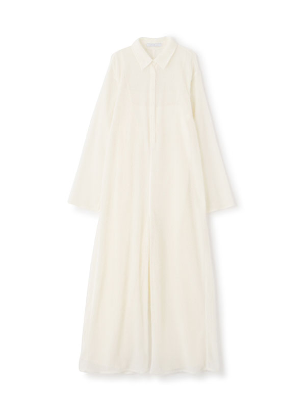 ブラッシュドチュールオールインワン(S OFF WHITE): ワンピース