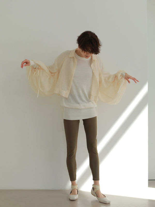 シャーリングシアーブラウス