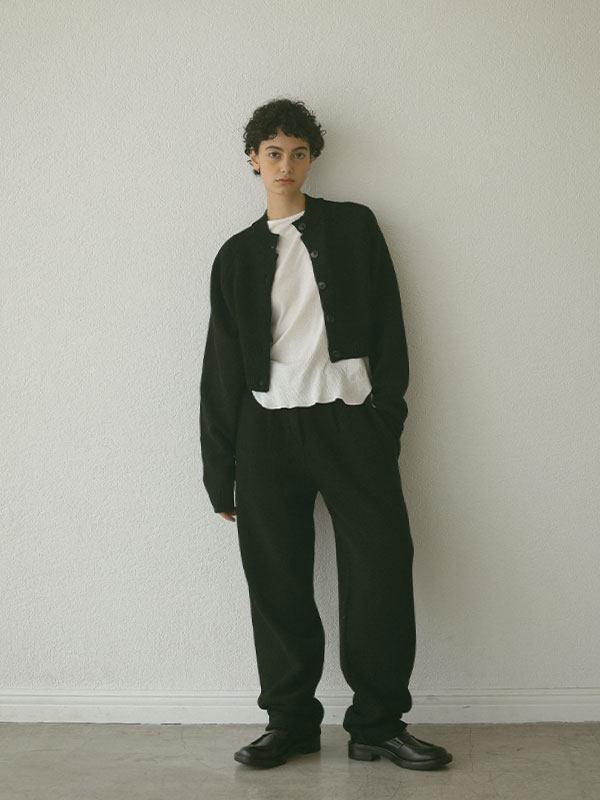 ハイネックコンパクトニットカーディガン