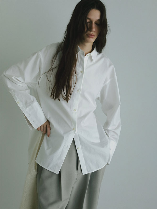 ETRE TOKYO　DEPENDRE　ブロードシャツ　ブルー DEPENDRE broad shirt │ ETRE TOKYO official online store