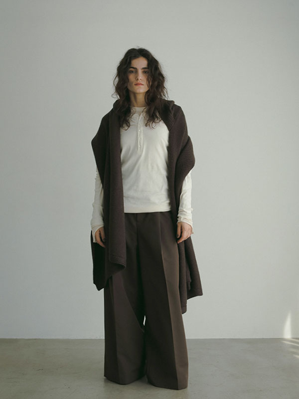 ハイウエストシャンタンワイドパンツ