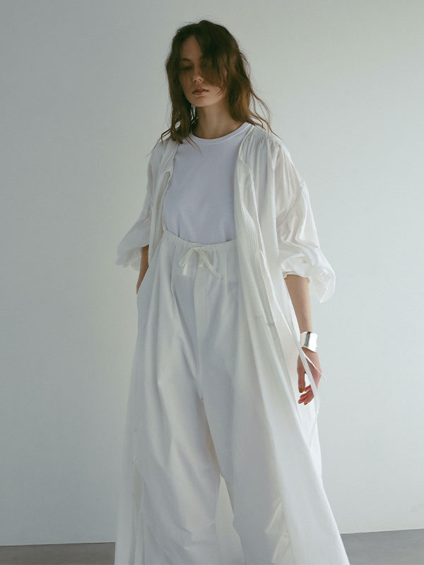 【ETRE】デザインストラップボリュームサスパンツ デザインストラップボリュームサスパンツ(S WHITE): ボトムス