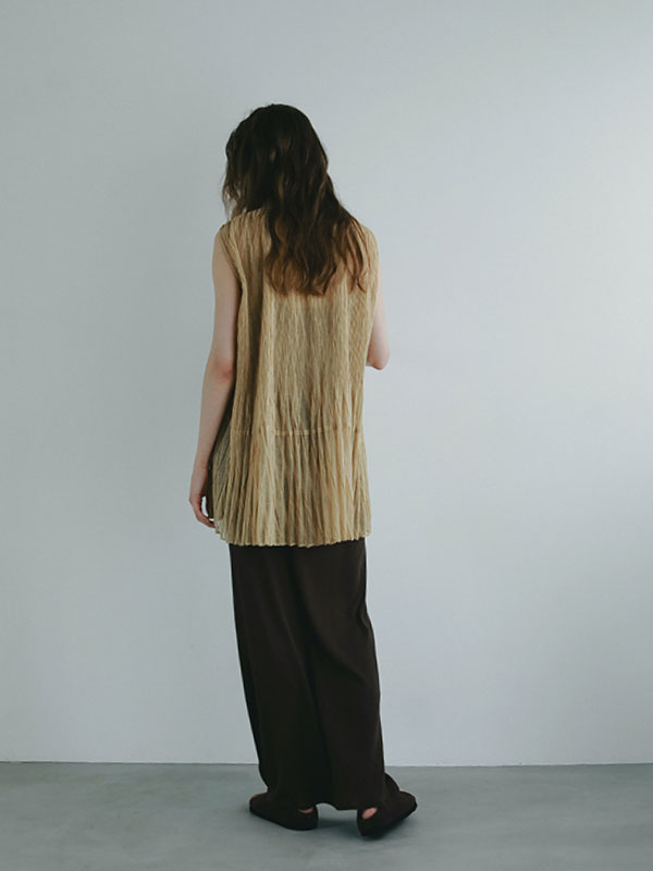 ランダムプリーツシアープルオーバー