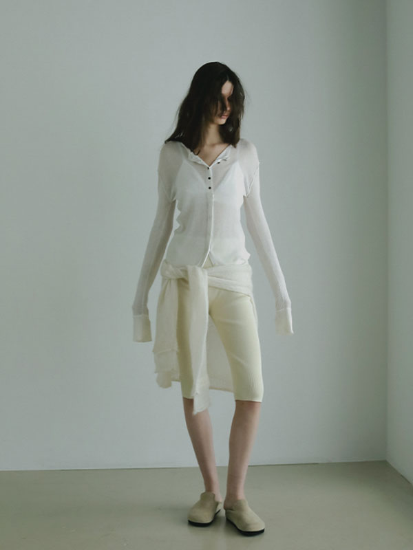 エトレトウキョウ　ホールガーメントニットバイカーパンツ ホールガーメントニットバイカーパンツ(S IVORY): ボトムス