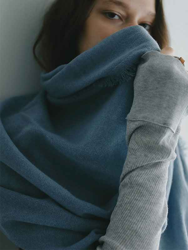 A SAUCE MELERカシミヤマイクロバスケットストールⅱ