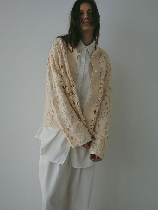 エンブロイダリーニットジャケット(S IVORY): アウター │ ETRE