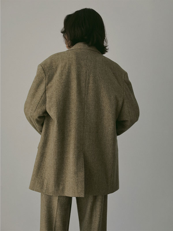 etre tokyo チェックツィードテーラードジャケット チェックツィードテーラージャケット(S BEIGE): アウター