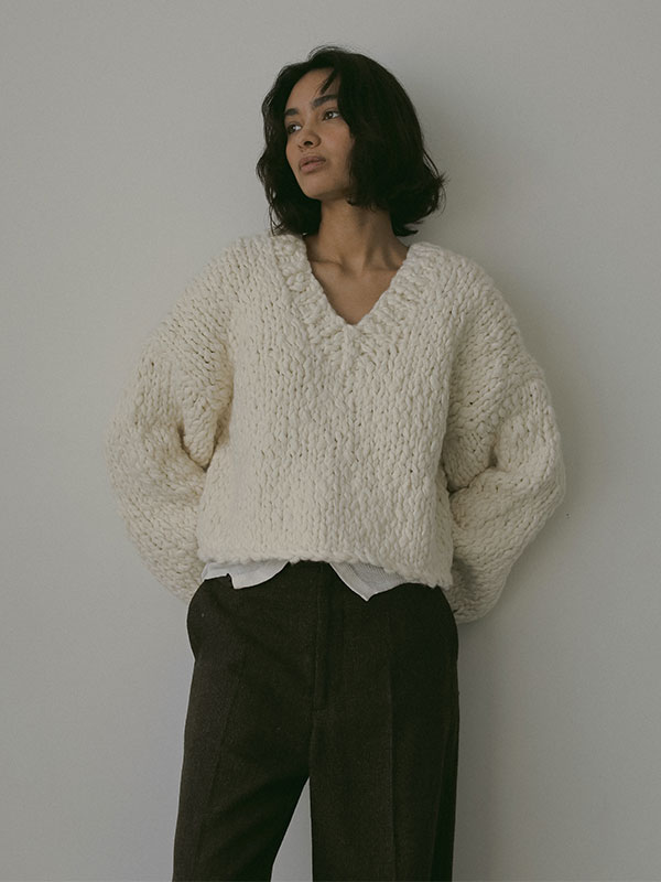 2wayハンドニットカーディガン