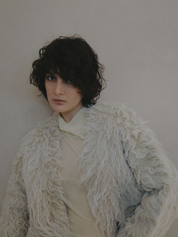 ダブルフェイスヘアリーニットカーディガン