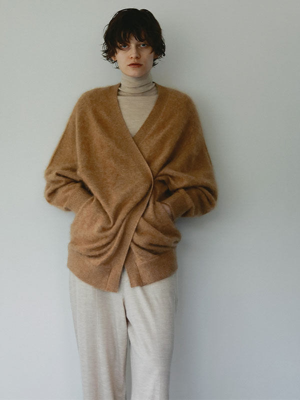 SANTEカシミヤヘアリーニットカーディガン