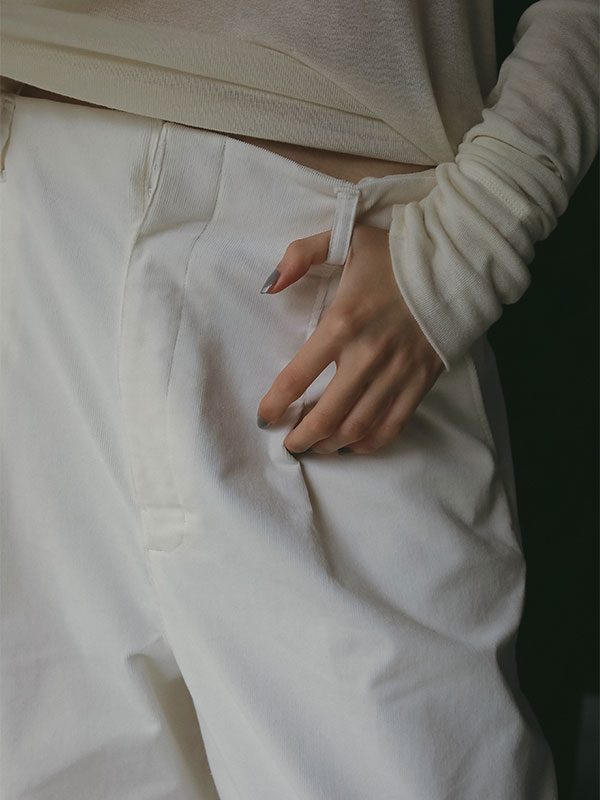 コーデュロイカーブジョガーパンツ