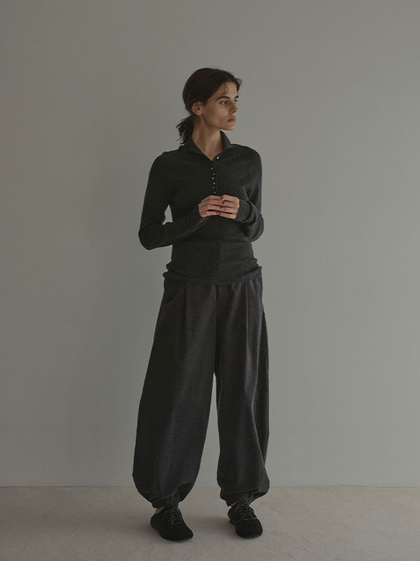 コーデュロイカーブジョガーパンツ