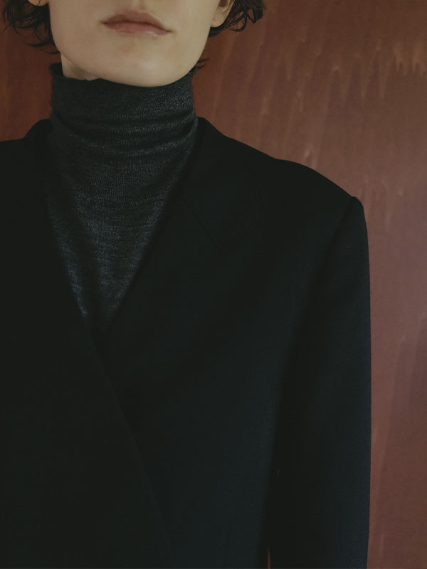 SANTEテーラードノーカラーオールインワン