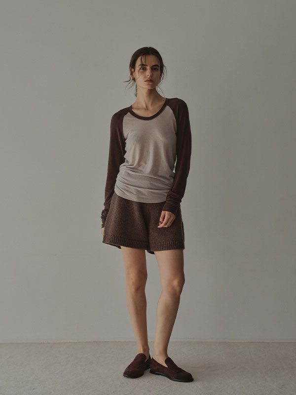 スウェードフラットローファー