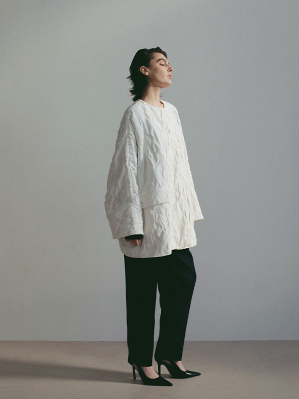 SANTEドルマンスリーブジャガードコート